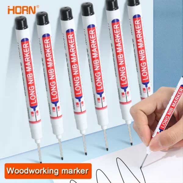 Multi-Purpose 20mm Deep Hole Long Nib Head Marker For Metal Perforating Pen